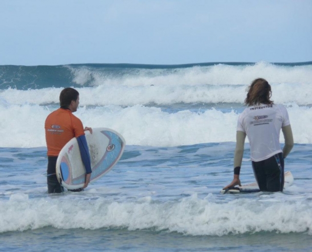 Entrando en el mar con el monitor